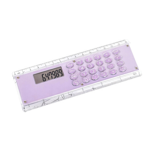 15cm Double Scale Ruler With 8 Digit Electronic-Purple