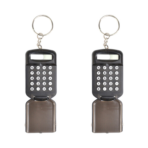 Creative keychain Calculator Keyring 8 Digit Display-Black