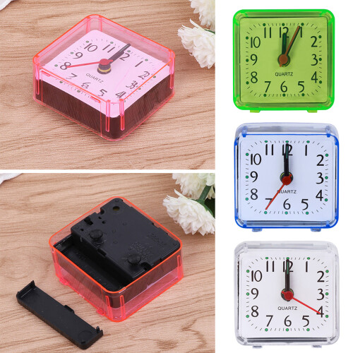 Mini Square Alarm Clock Compacts Increasing Sound Snoozes-Green 2