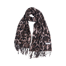 Oversized Design Warm Insulated Scarf Head-Light brown leopard