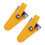 Couvre-pointes de ciseaux en cuir PU, 2 pièces, gaine de-Jaune 1