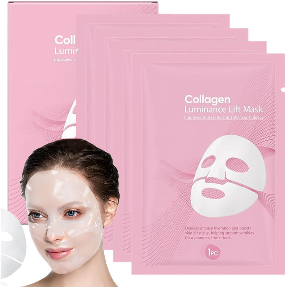 Collagen Face Mask Set Overnight Hydrating for Wrinkle Reduction Pore Minimizing Glass Glow Skin