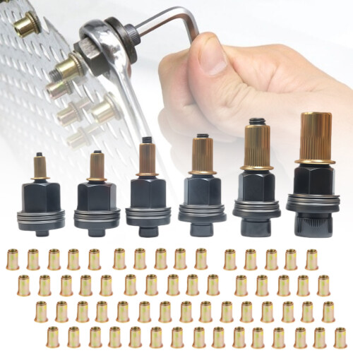 66 pièces écrous à rivets de résistance industrielle 3mm à 10mm