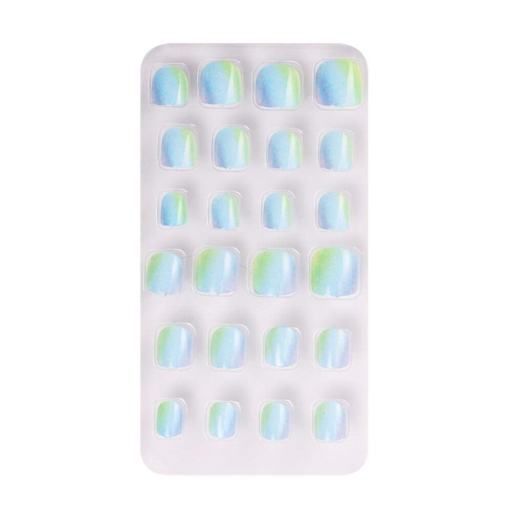 24Pcs Cute Cartoon Fake Nails for Kids and Adults with Bow, LongLasting  Year Press On Nails