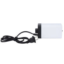 Doppelauslass-Sauerstoffpumpe für Aquarien, leise und energiesparend, einstellbare Durchflussrate, USB-betrieben, tragbar