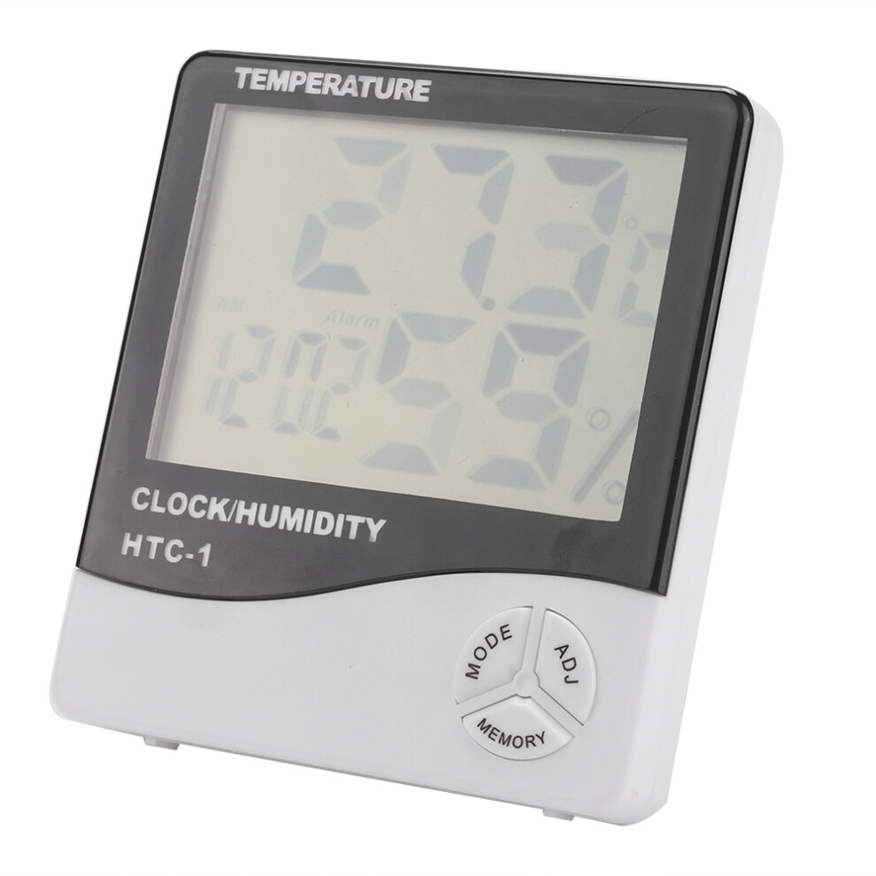 Digital Thermometer Hygrometer LCD Electronic Indoor Outdoor Temperature Humidity Monitor With Calendar And Alarm Clock Function High Accuracy