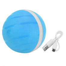 USB dobíjecí psí míček LED svítící hračka aktivovaná pohybem, automatická rolovací interaktivní hra, voděodolná, odolná, netoxická,