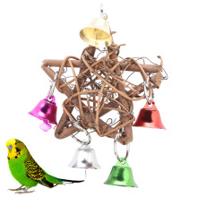 Bird Safe Hardware Toy For Cage Climbing, Interactive Bell Feature With Boredom Relief And Natural Material Construction