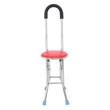 Let og bærbar foldbar krykkeskammel i rustfrit stål, stødsikker, ergonomisk design, bærbar, foldbar, design, justerbar højde til udendørs brug