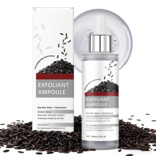 Black Rice Face Exfoliator and Hydrating Ampoule Duo for Sensitive Skin, Pore Minimizing 2.71oz