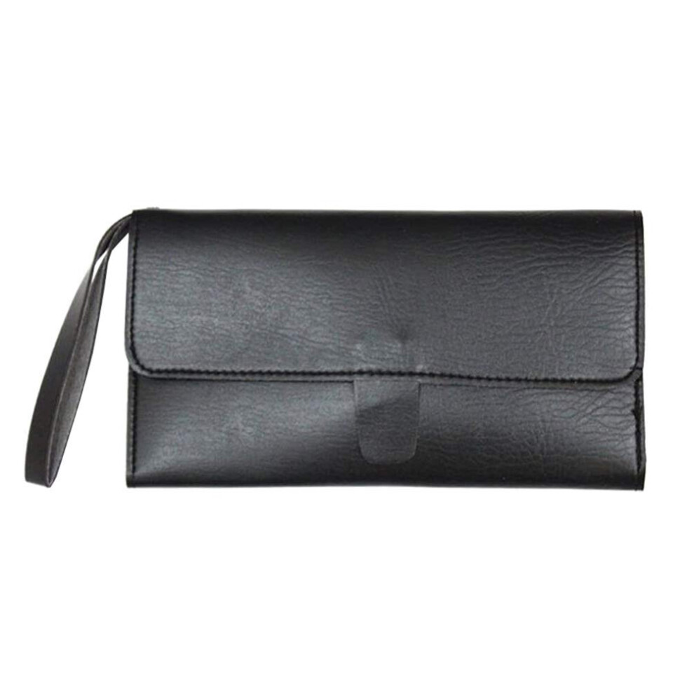 Unisex Professional Leather Hairdressing Scissors Case With Secure Storage And Stylish Barber Pouch