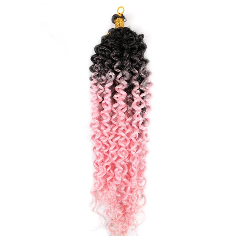 Unisex 14 Inch Goddess Faux Locs Crochet Hair Extensions Ombre Kinky Curly Braids Lightweight Synthetic