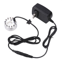 Mini Mist Maker for Indoor Tabletop Fountain, Ultrasonic Fog Machine Atomizer with Color Changing LED Lights, Stainless Steel Mist Maker Fogger with 1