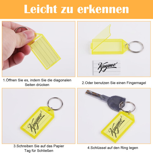 Key Identifier Labels, Versatile Portable Assorted Colors Write-On Windows For Clear Identification 2