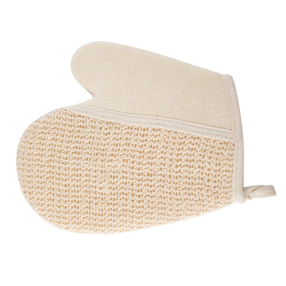 Exfoliating Gloves Pack of 2 Linen Bath Scrubber Mitts for Dead Skin Removal and Smooth Skin