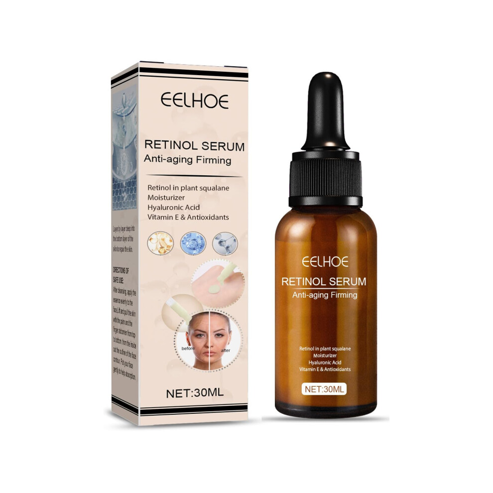 Retinol Serum with Hyaluronic Acid and Vitamin E for Fine Lines, Wrinkles and Deep Hydration 30ml