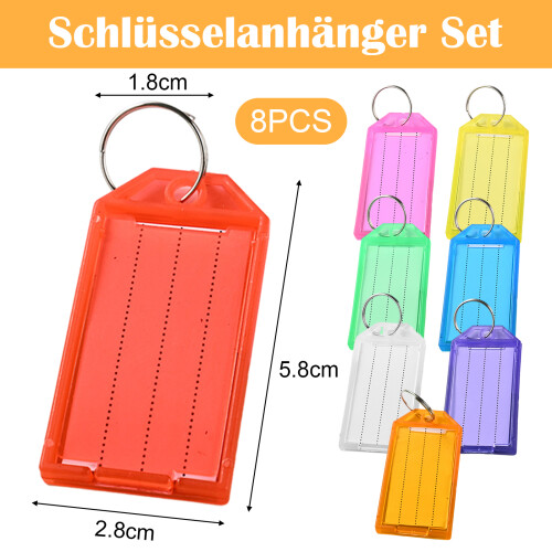 Key Identifier Labels, Versatile Portable Assorted Colors Write-On Windows For Clear Identification 1