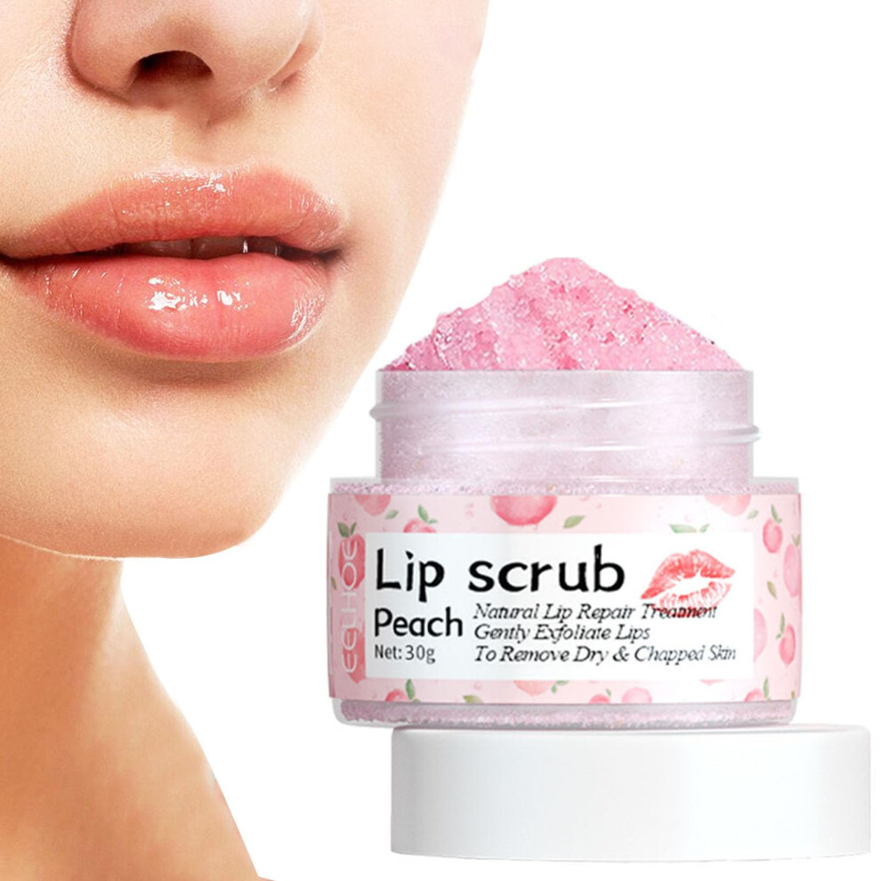 Moisturizing Lip Scrub and Natural Lip Exfoliator for Dry Chapped Lips, Brighten and Hydrate