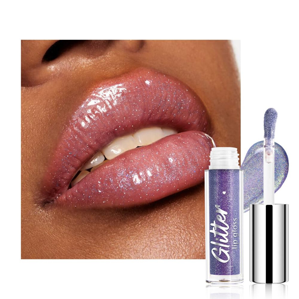 Glitter Lip Gloss Long Lasting Waterproof  Shine Vegan Cruelty Shade 07