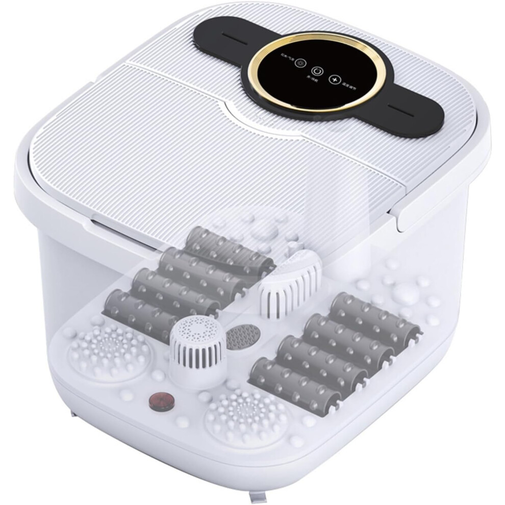 Foot Spa with Heat Therapy and Massage Rollers for Stress Relief and Relaxation at Home
