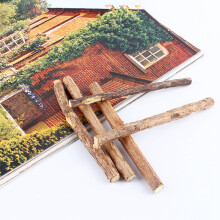 Houten knutselstokjes voor kattenspeelgoed en woondecoratie, stokjes met een natuurlijke uitstraling en een afpelbaar ontwerp, bevorderen het welzijn