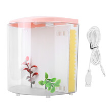SmartClean Technology Aquarium Fish Tank With LED Lighting Power Filter Water Quality Improvement Compact Design Efficient Filtration Transparent Acry