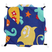 Hamac double pour petits animaux, lit douillet et confortable avec lits superposés, accessoires de cage ventilés et confortables avec boucles en