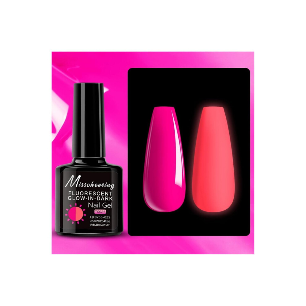 Dark Glow In The Gel Nail Polish Ts025 For Halloween Uv Led Cured Longlasting Neon Fluorescent