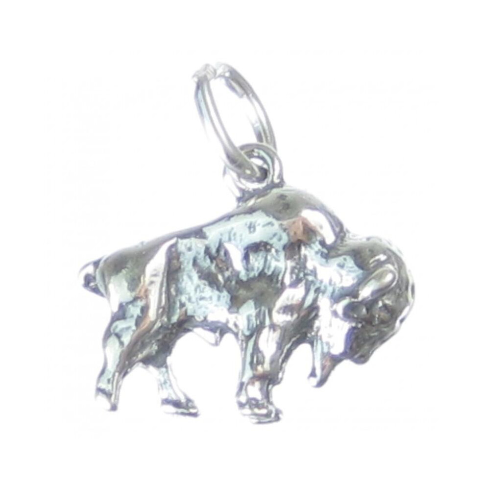 Ciondolo In Argento Sterling Buffalo .925 X 1 Ciondoli Buffalos Bison-image