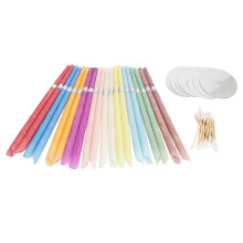 Conjunto de 10 velas auriculares para reduzir dores de cabeça, zumbido e remoção de cera, aliviando a tensão nervosa e auxiliando no sono.