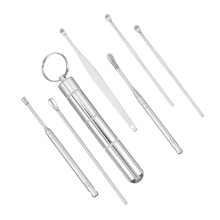 Kit para remoção de cera de ouvido com espátula confortável e cabo antiderrapante para limpeza segura dos ouvidos de adultos.