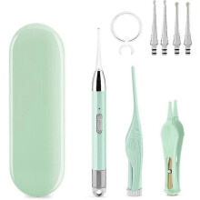 Kit per la rimozione del cerume con luce, set da 3, pinzette (verde)
