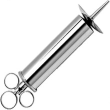 Seringa metálica para limpeza de ouvidos, 60 ml (2 oz), segura para remoção de cera.