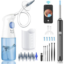 Remoção de cera de ouvido - Modelo mais recente de 2025 - Limpador de ouvido - Câmera auricular - Elegível para reembolso por FSA e HSA