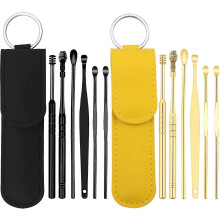 Kit de Remoção de Cera de Ouvido 6 em 1 (Conjunto com 2 unidades, amarelo e preto)