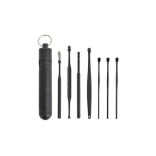 Kit para Remoção de Cera de Ouvido com 7 Peças em Aço Inoxidável - Ferramentas Seguras e Reutilizáveis para Uso Profissional e Doméstico