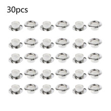 30 cuentas lisas plateadas con tapa y agujeros grandes para hacer joyas