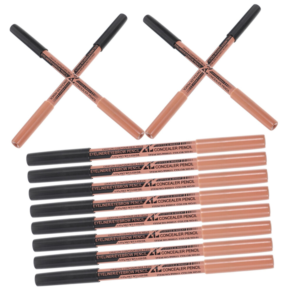 12pcs DualEnded Eyebrow and Concealer Pencil for Women LongWearing Precise Brow Shaping