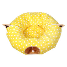 Kattentunnelbed voor binnenkatten, premium design, zacht en pluche materiaal. Kijkbuis met hangende bal, multifunctioneel speelparadijs voor kittens