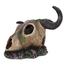 Crâne de rhinocéros en résine pour décoration d'aquarium, modèle de crâne réaliste, décoration pour aquarium, résine durable non toxique,
