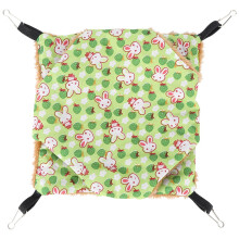 Cama suspensa para animais de pequeno porte, cama multifuncional para animais de estimação com design de camada dupla, feita de pelúcia macia e