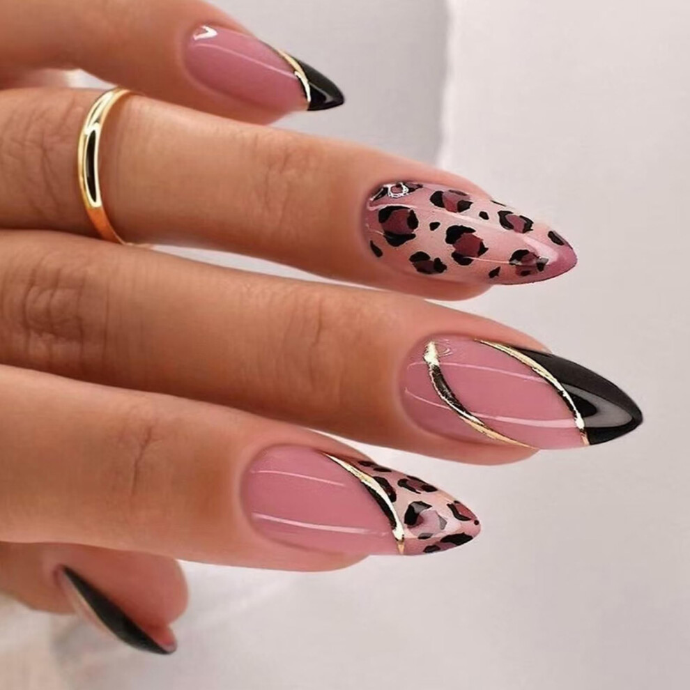 Press On Nails Set for Women, Reusable ABS Fake Nails with Multiple Sizes, Instant Salon Upgrade 24pcs