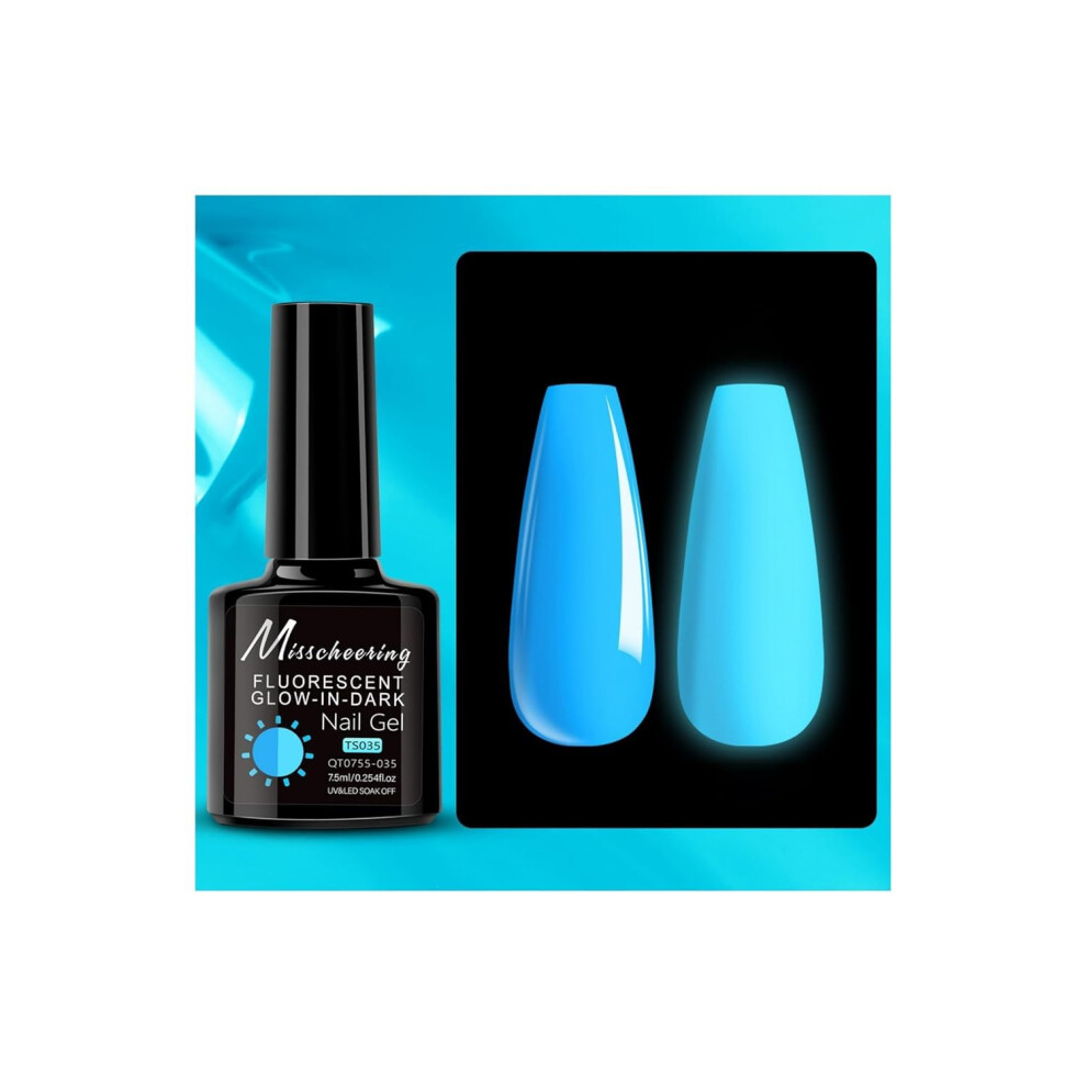 Dark Glow In The Gel Nail Polish Uv Led, Long Lasting Neon Polish For Halloween Party Nails Ts035