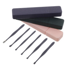 Kit de 3 juegos para eliminar cerumen - Palillos metálicos con estuche para adultos y ancianos - Kit de limpieza de cerumen para el hogar y el spa