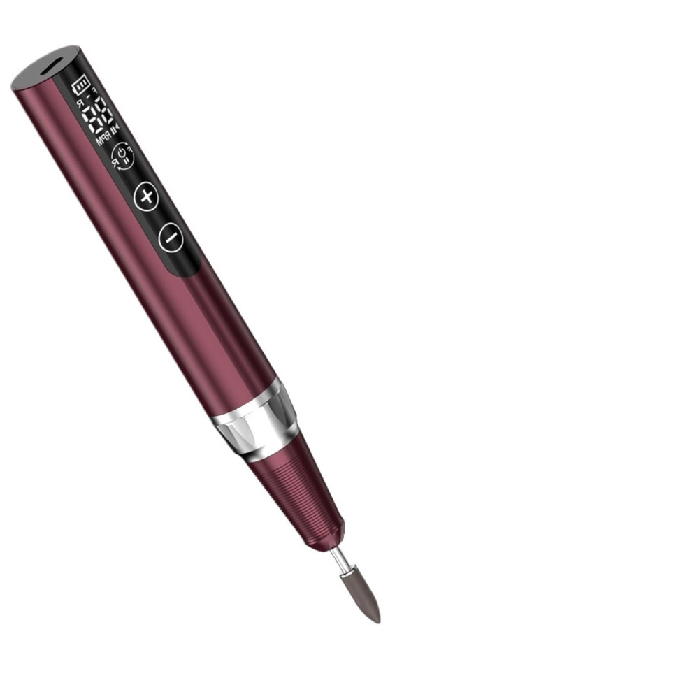 Cordless Nail Drill 35000RPM Speed Professional Electric Nail File for Acrylic Gel Nails Burgundy