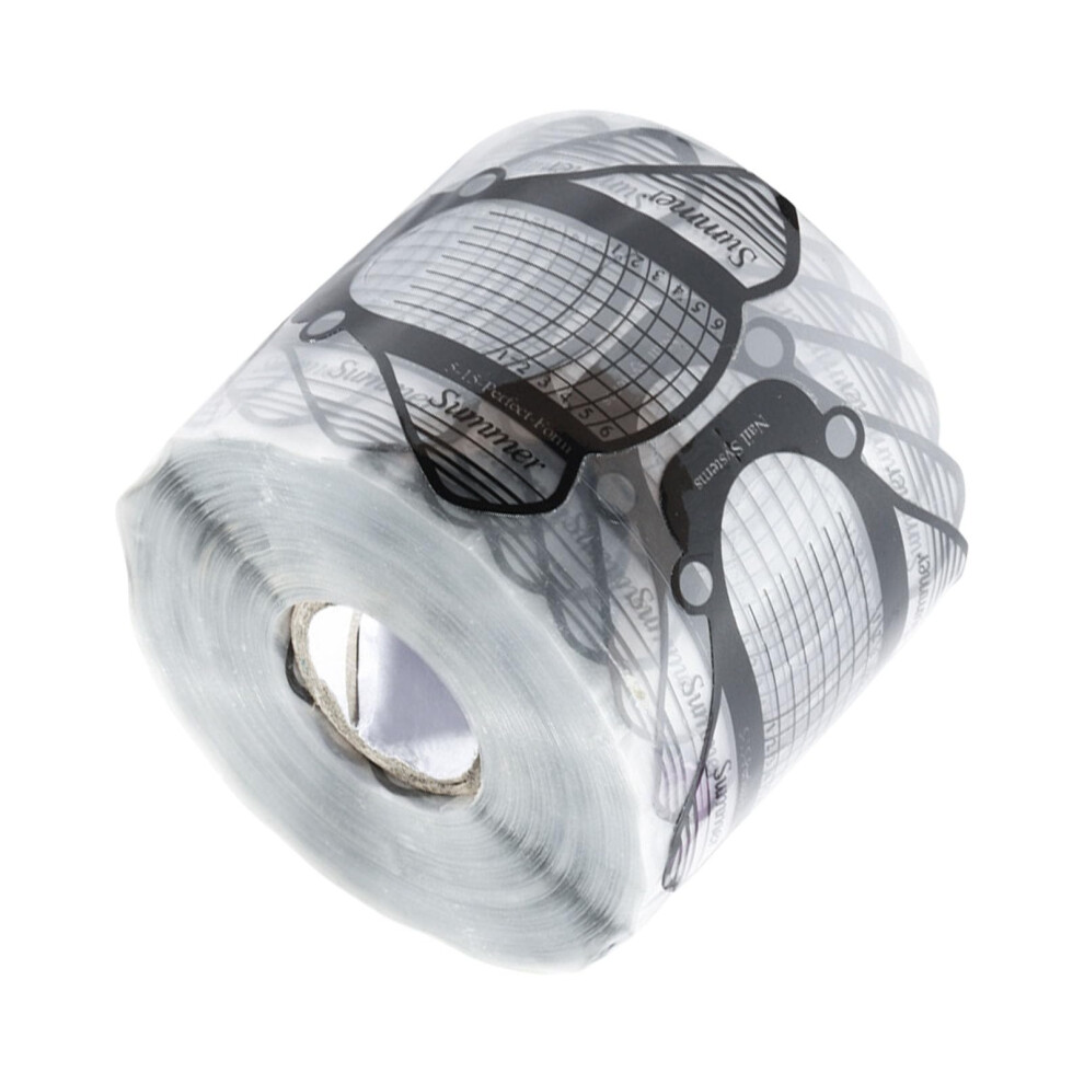 Nail Extension Forms Roll Transparent PVC Flexible Reusable for Acrylic Gel Precise Shaping 20/100/500pcs