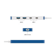 Flex 4 Port Usb-c Combo Hub (sininen)