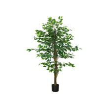 HOMCOM Artificial Ficus Tree, with Weighted Plant Pot - Green