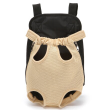 Pet Companion: Ergonomic Design Portable Pet Carrier, Dual-Strap Stability Breathable Canvas Backpack for Small Dogs Cats, Hands-Free Dog Walking Adju