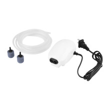 Adjustable Airflow Aquarium Air Pump Dual Outlet Whisper Quiet With Air Stone Included Hydroponic Oxygen System Stable Performance Low Noise